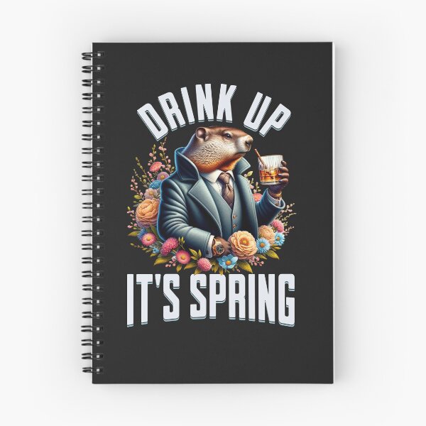 Item preview, Drink Up It's Spring Groundhog Funny Drinking Product designed and sold by woormle.
