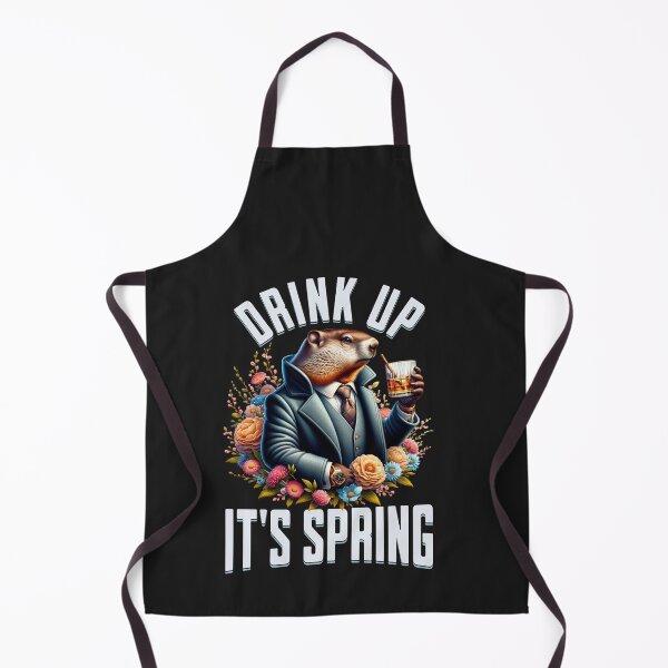 Item preview, Drink Up It's Spring Groundhog Funny Drinking Product designed and sold by woormle.