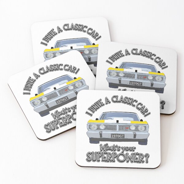 Item preview, Falcon GT Yellow - I DRIVE A CLASSIC CAR, whats your SuperPower? designed and sold by Michael van der Hoorn.