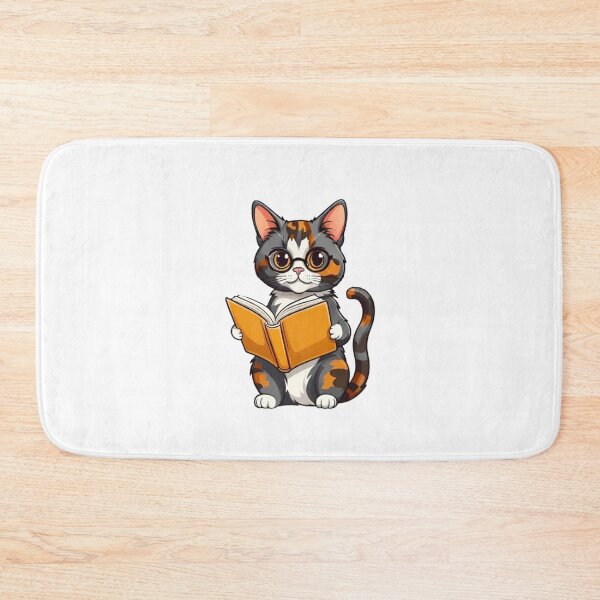 Item preview, Cute cat tortie reading book  designed and sold by KorArtStudio.