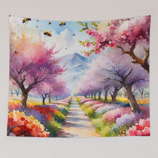 Item preview, An orchard in full bloom, the bees are happy designed and sold by LordFalcon.