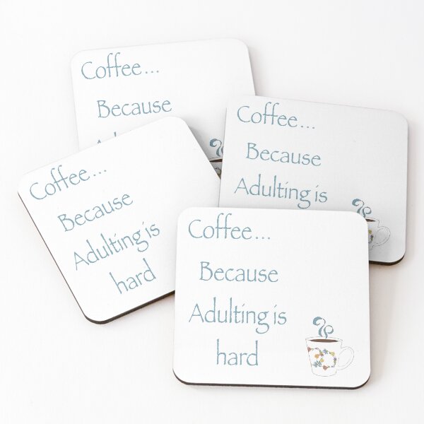 Item preview, Coffee… because Adulting is hard designed and sold by Flowersonstuff.