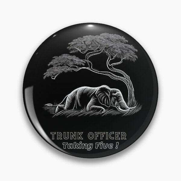 Item preview, Line Art Leisure: 'TRUNK OFFICER Taking Five' Elephant Tee designed and sold by Moisky Patterns.