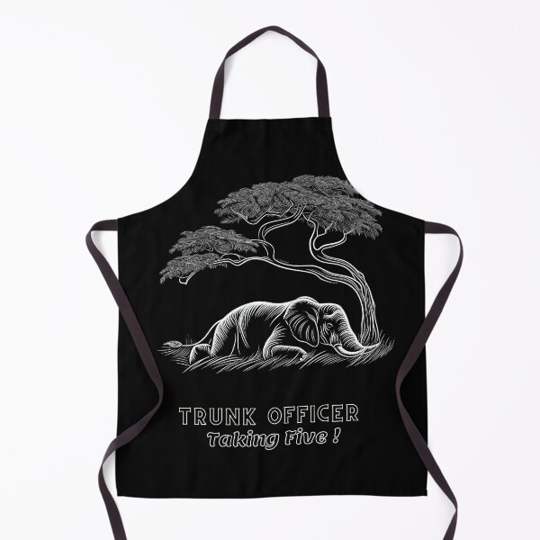 Item preview, Line Art Leisure: 'TRUNK OFFICER Taking Five' Elephant Tee designed and sold by Moisky Patterns.
