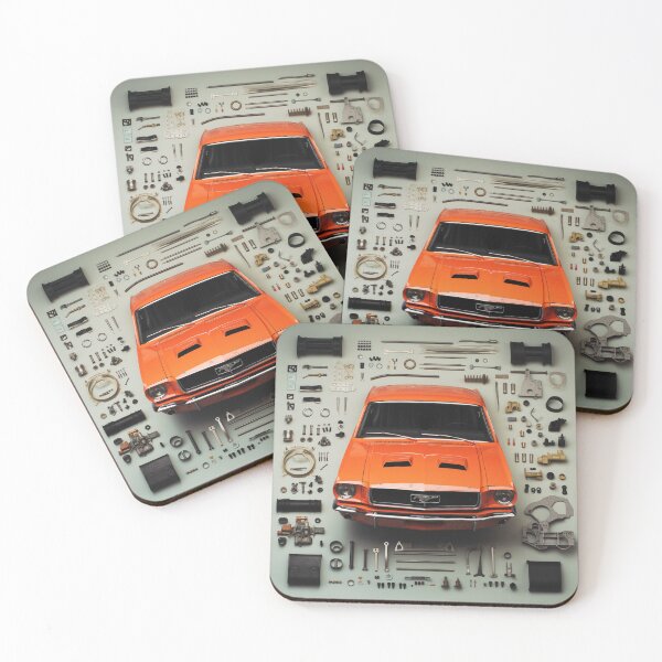 Item preview, 1965 Mustang Classic Car Knolling Craft designed and sold by StefNomadLife.