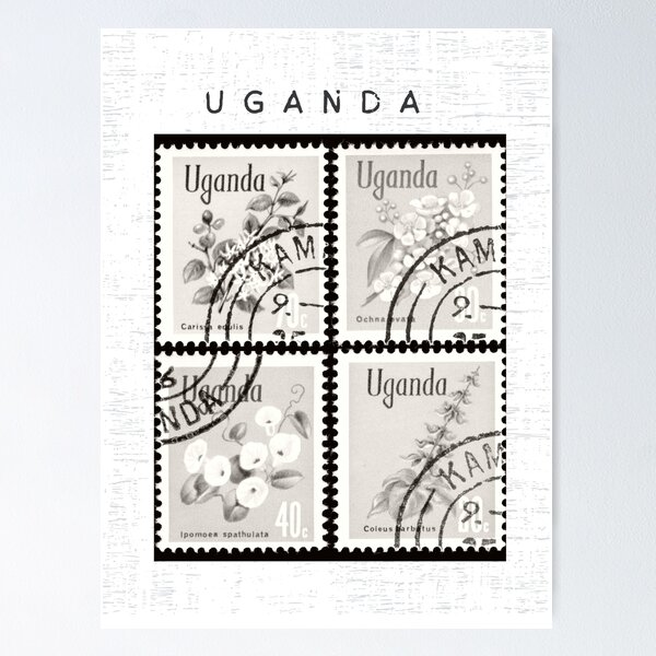 Item preview, Uganda Stamp Vintage Photo Design designed and sold by simplestic.