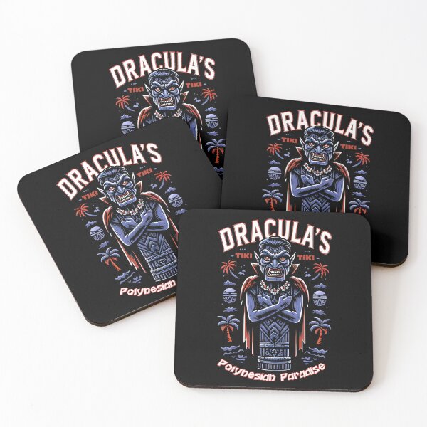 Item preview, Dracula's Polynesian Paradise - Vampire Tiki Bar Tropical designed and sold by SpookshowDesign.