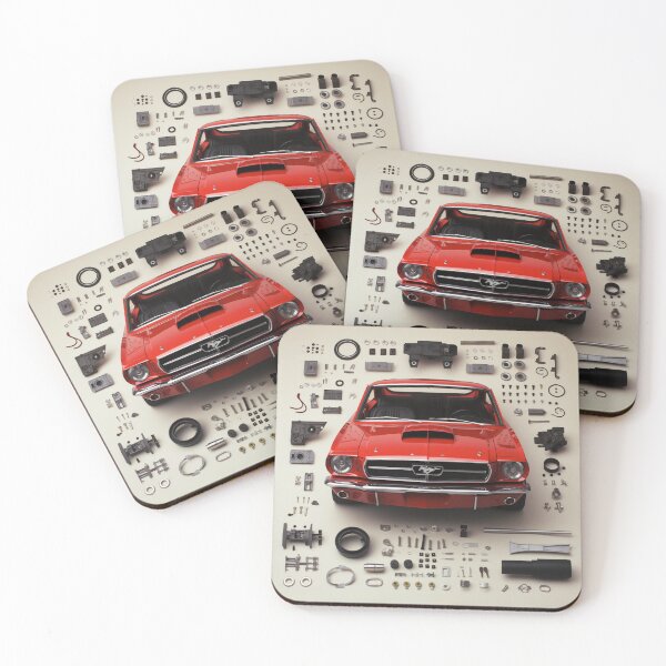 Item preview, 1965 Mustang Classic Car Knolling Craft designed and sold by StefNomadLife.