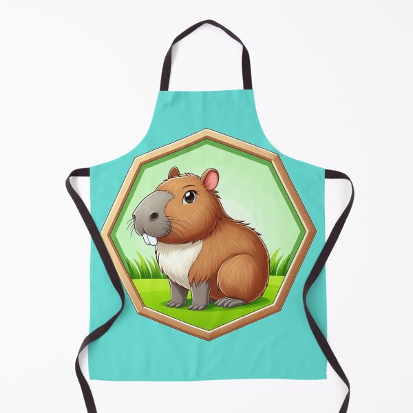 Item preview, Cute Capybara Cartoon Illustration Drawing Happy Cappy designed and sold by CoffeeIsATrip.