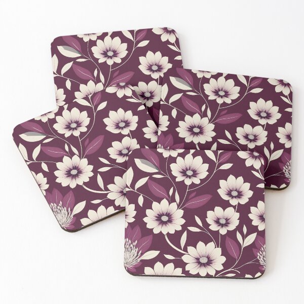 Item preview, Mid Century Modern Botanical Flower Pattern  Berry designed and sold by Prints and Lifestyle.