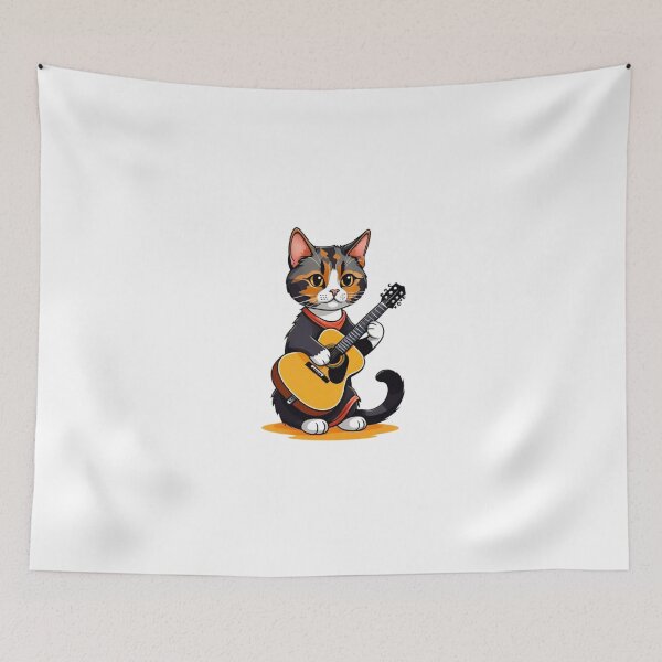 Item preview, Cat tortie guitar  designed and sold by KorArtStudio.