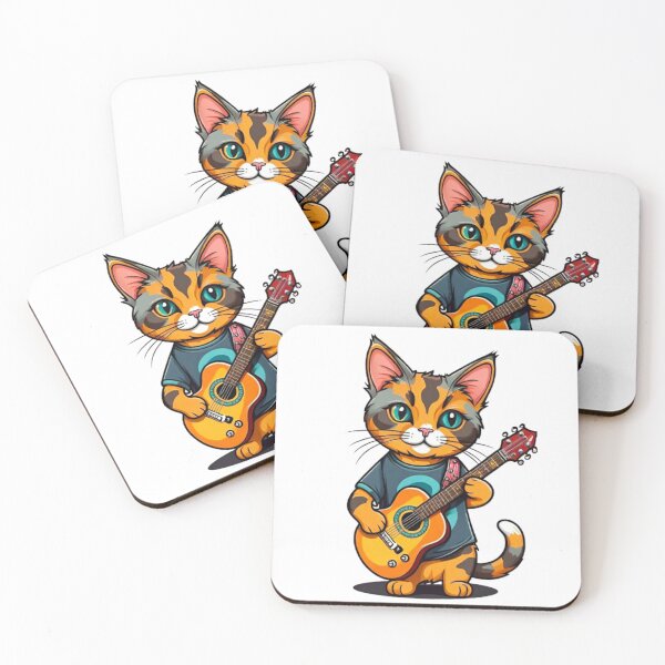 Item preview, Guitarra Cool Cat Tortie designed and sold by KorArtStudio.