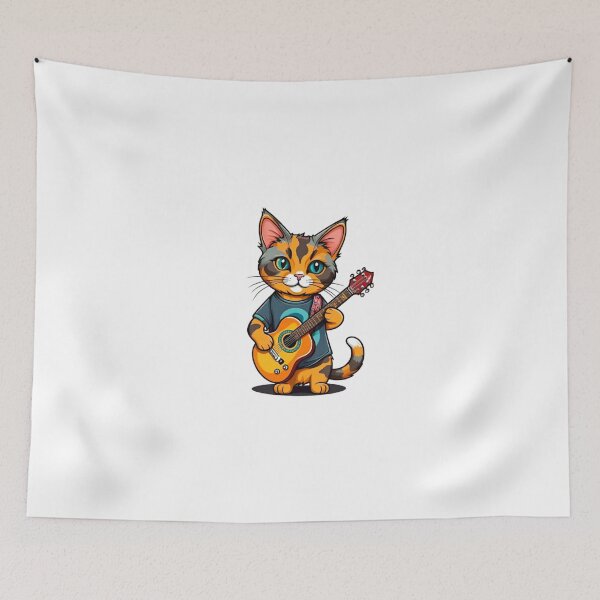 Item preview, Cool cat tortie guitar  designed and sold by KorArtStudio.