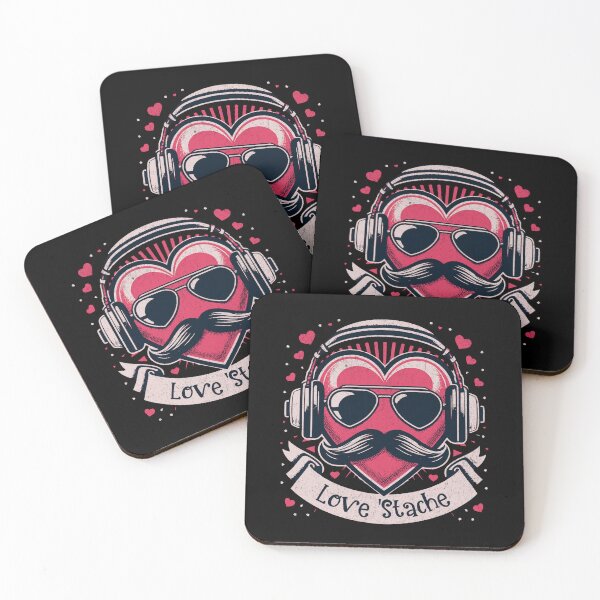Item preview, Love 'Stache - Funny Moustache Valentine's Day designed and sold by Urban-Alien.