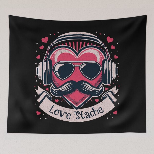 Item preview, Love 'Stache - Funny Moustache Valentine's Day designed and sold by Urban-Alien.
