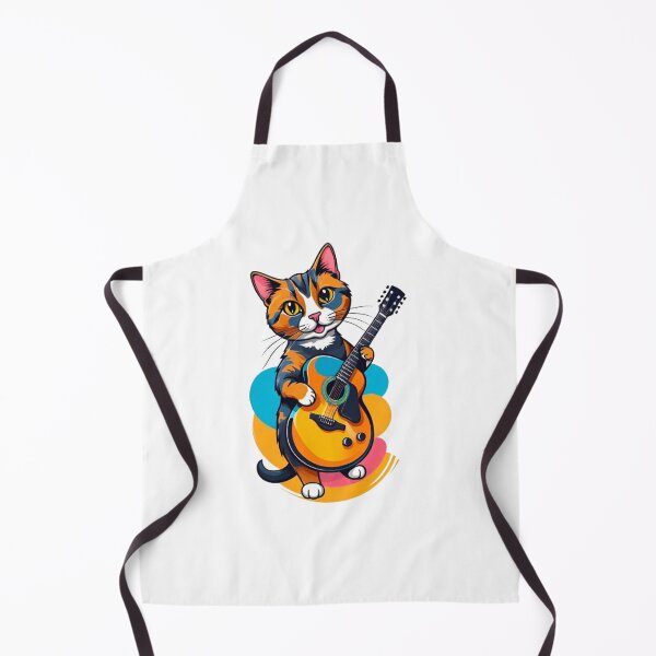 Item preview, Cool cat tortie art guitar designed and sold by KorArtStudio.