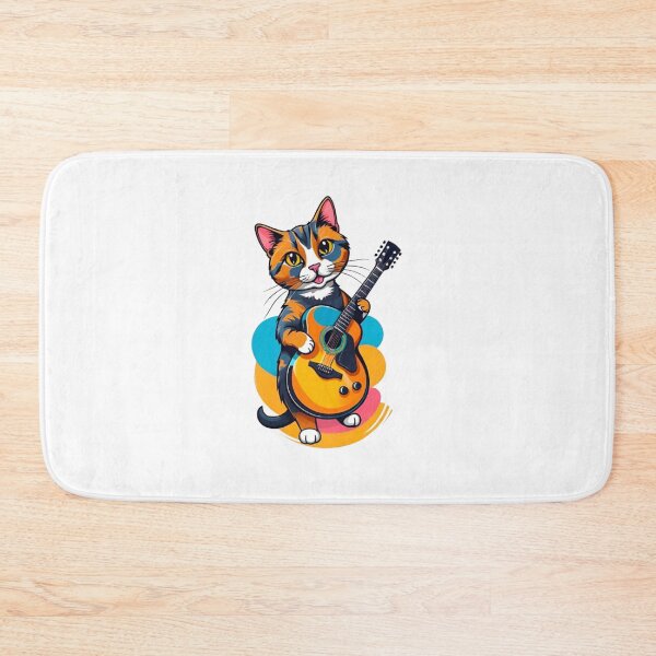 Item preview, Cool cat tortie art guitar  designed and sold by KorArtStudio.