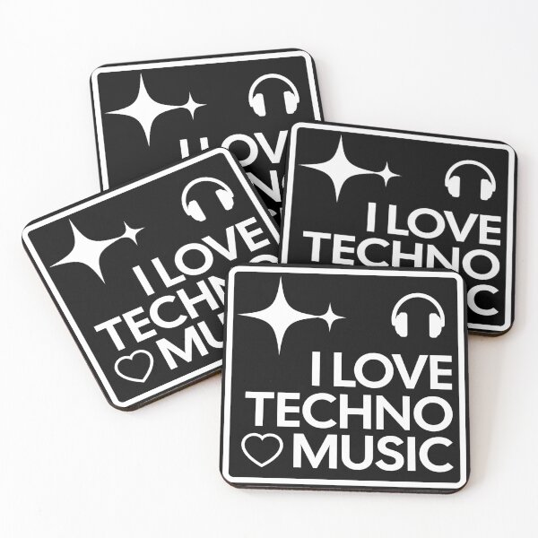 Artikelvorschau, TECHNO – Ich liebe Technomusik (Weiß( entworfen und verkauft von Discothreadz.