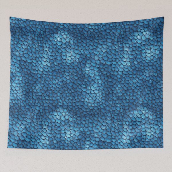 Item preview, Sky blue dragon scale pattern, dragon skin texture designed and sold by CoolPixels.
