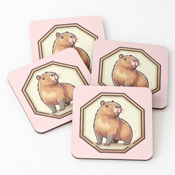 Item preview, Happy Cappy Adorable Capybara Cartoon Illustration Drawing designed and sold by CoffeeIsATrip.