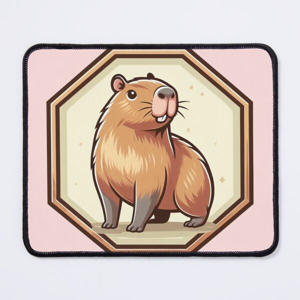 Item preview, Happy Cappy Adorable Capybara Cartoon Illustration Drawing designed and sold by CoffeeIsATrip.