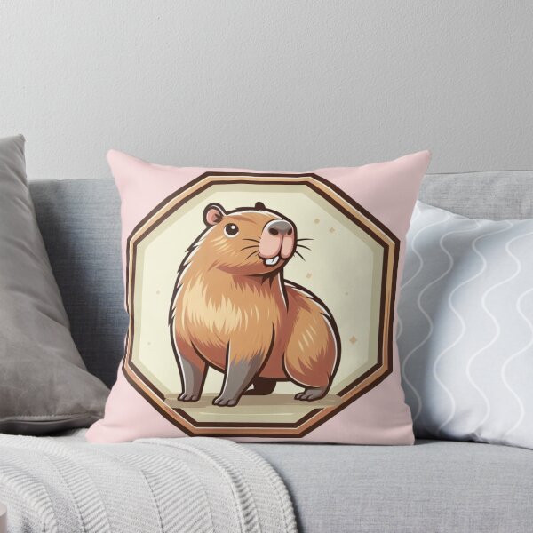 Item preview, Happy Cappy Adorable Capybara Cartoon Illustration Drawing designed and sold by CoffeeIsATrip.