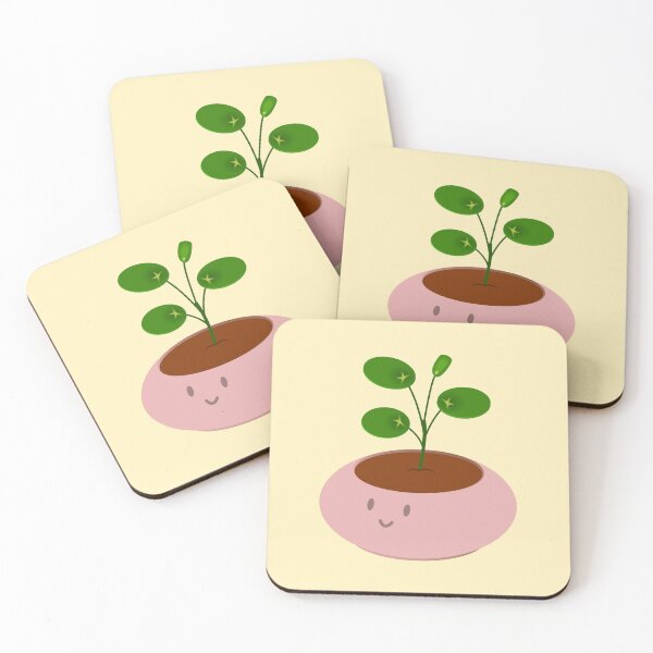 Item preview, Cute pink pot pilea money plant designed and sold by meldra.