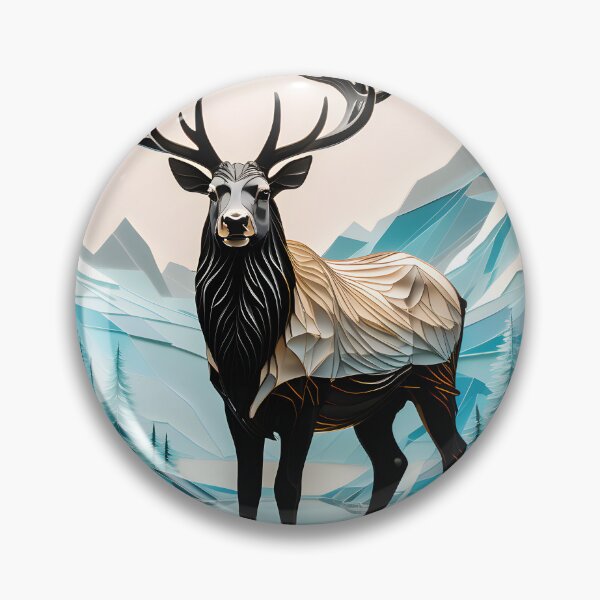 Item preview, Geometric Elk in the forest designed and sold by Cardsurveyors.