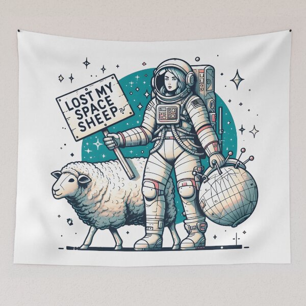 Item preview, Lost My Space Sheep designed and sold by Dungeon-Depot.
