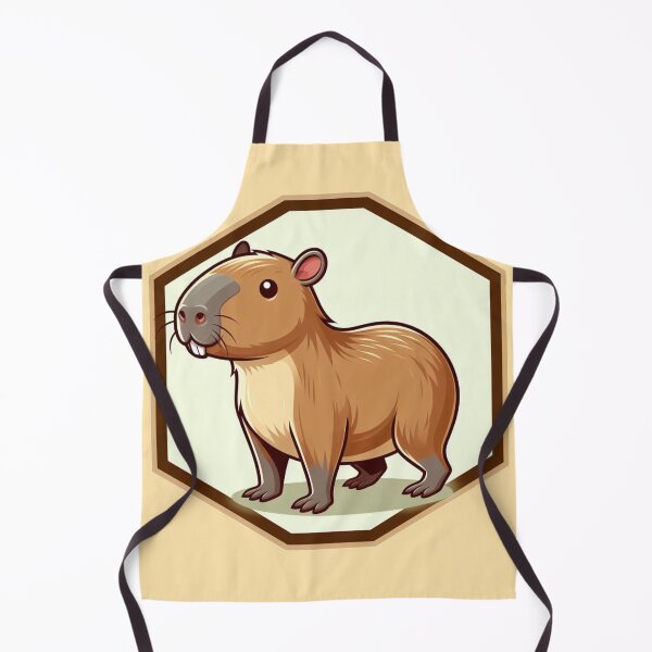 Item preview, Happy Cappy Adorable Smiling Capybara Cartoon Illustration Drawing designed and sold by CoffeeIsATrip.