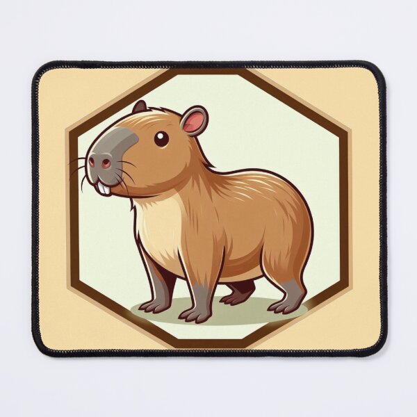 Item preview, Happy Cappy Adorable Smiling Capybara Cartoon Illustration Drawing designed and sold by CoffeeIsATrip.