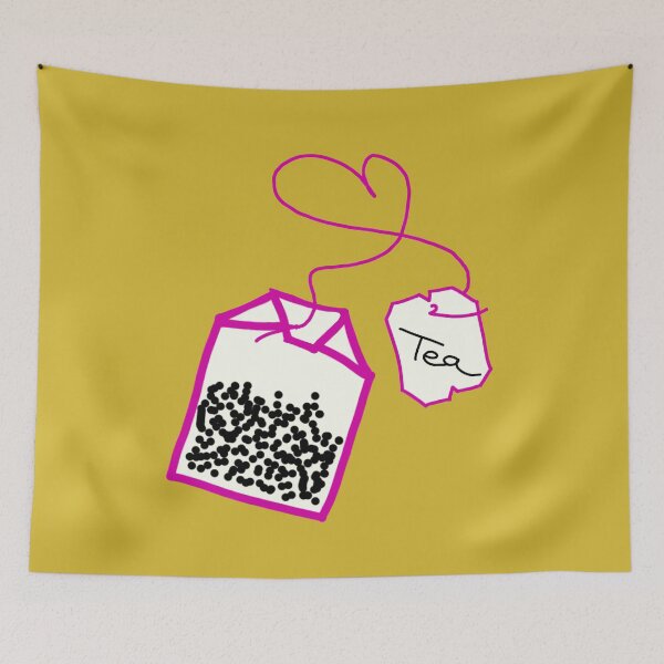 Aperçu de l'œuvre Sachet de thé avec coeur en rose créée et vendue par vibeno1.