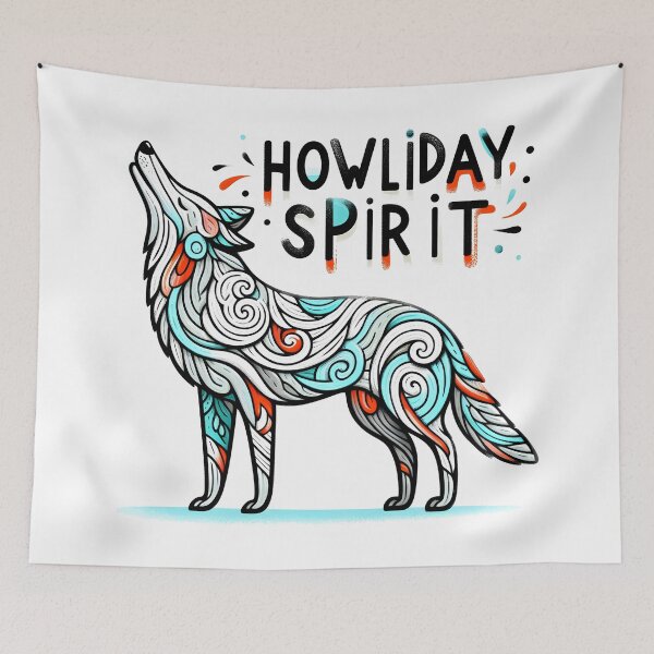 Item preview, Whimsical Wolf: Howliday Spirit designed and sold by Dungeon-Depot.