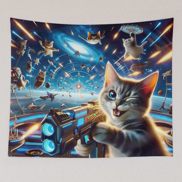 Item preview, Kitty Commando - Space Avenger designed and sold by ai-depot.