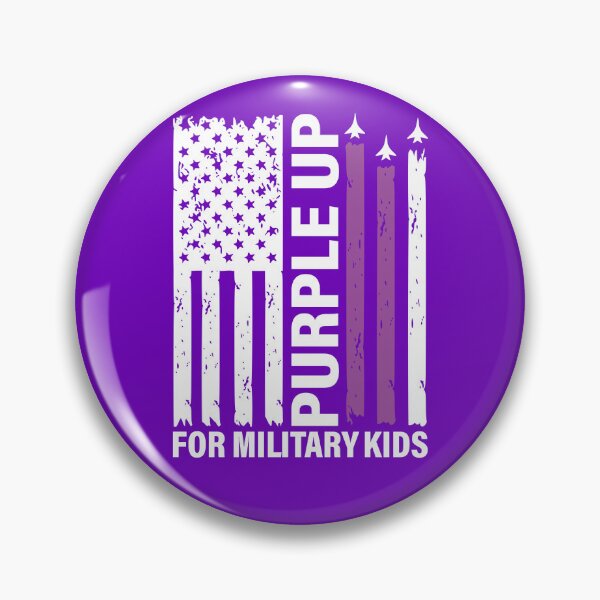 Item preview, Purple Up For Military Kids USA Flag Fighter Jet Purple Up Gear designed and sold by DynamicDesign.