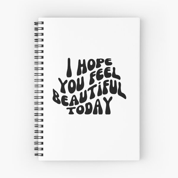 Item preview, I Hope You Feel Beautiful Today - Uplifting Typography for Daily Affirmations - Black designed and sold by Biddakate.