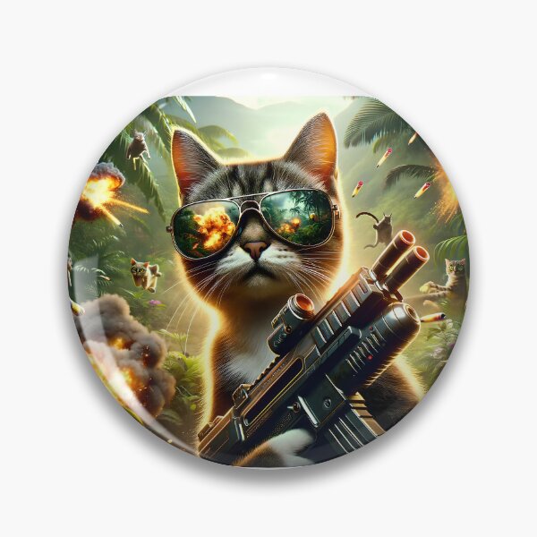 Item preview, Kitty Commando - Jungle Avenger designed and sold by ai-depot.