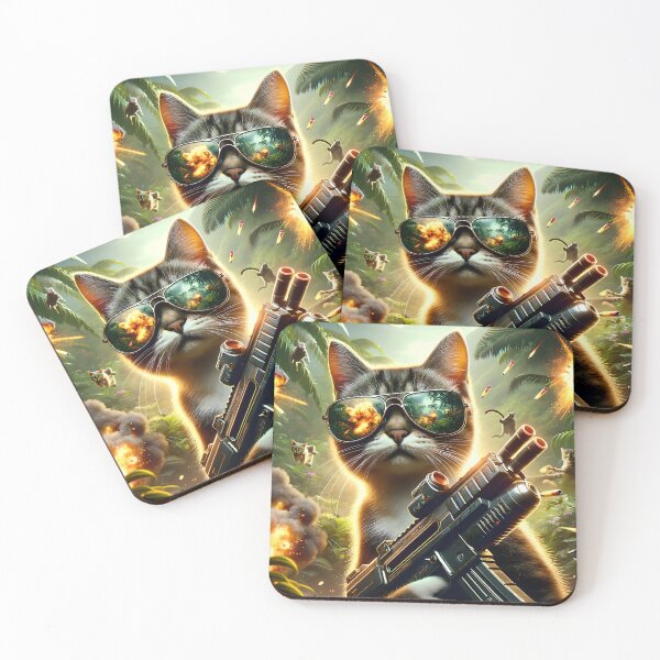 Item preview, Kitty Commando - Jungle Avenger designed and sold by ai-depot.