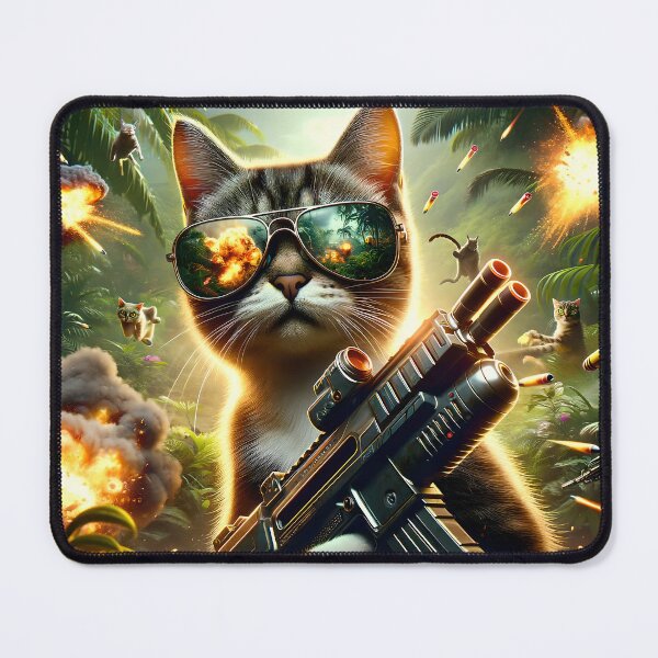 Item preview, Kitty Commando - Jungle Avenger designed and sold by ai-depot.
