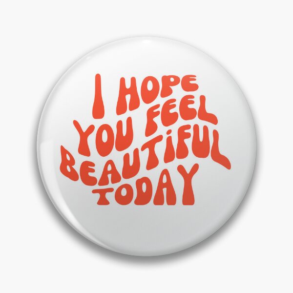 Item preview, I Hope You Feel Beautiful Today - Uplifting Typography for Daily Affirmations - Red designed and sold by Biddakate.