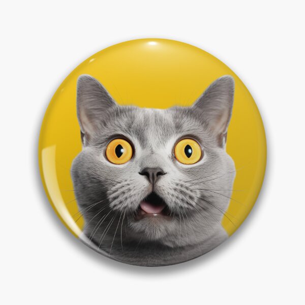 Item preview, Surprised Funny Cat Kitten Yellow designed and sold by Ladies-Boutique.