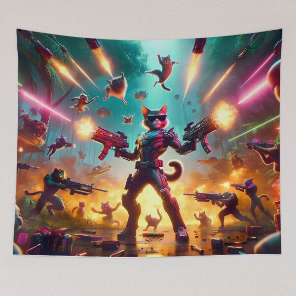 Item preview, Kitty Commando - The Hero we Need designed and sold by ai-depot.