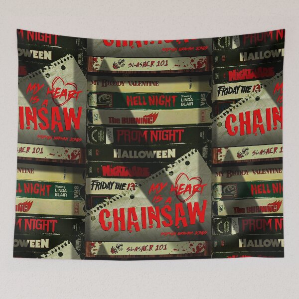 Item preview, My Heart is a Chainsaw | VHS fan art Poster designed and sold by Jason Ragosta.