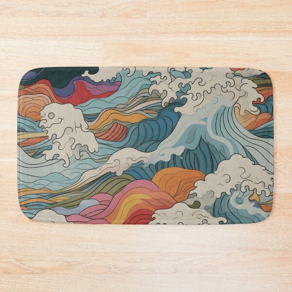 Item preview, Japanese Colorful Waves designed and sold by Ladies-Boutique.