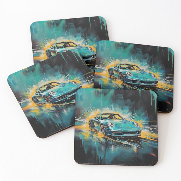 Item preview, Porsche 911, night scene with green designed and sold by VideoRoadie.
