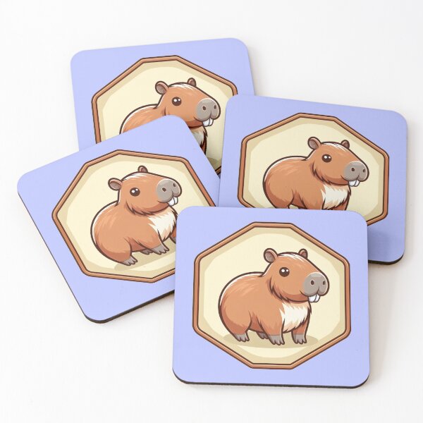 Item preview, Happy Cappy Cute Smiling Capybara Cartoon Illustration Drawing designed and sold by CoffeeIsATrip.