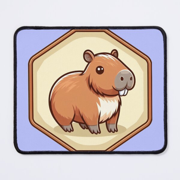 Item preview, Happy Cappy Cute Smiling Capybara Cartoon Illustration Drawing designed and sold by CoffeeIsATrip.