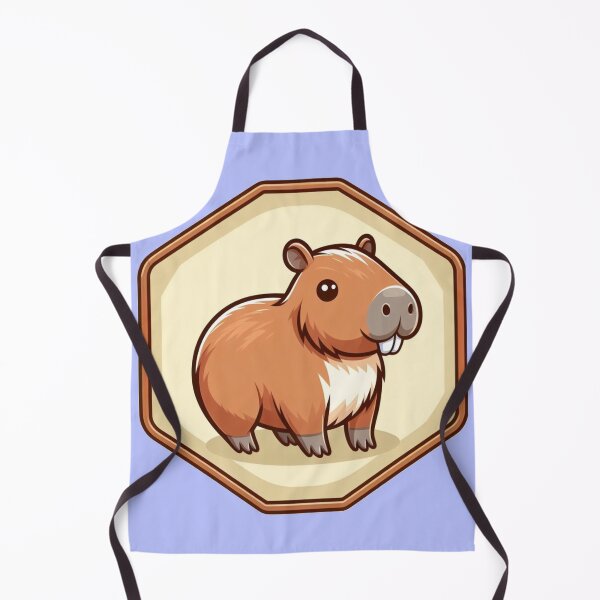 Item preview, Happy Cappy Cute Smiling Capybara Cartoon Illustration Drawing designed and sold by CoffeeIsATrip.