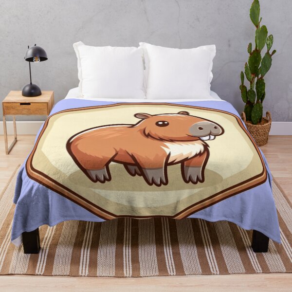 Item preview, Happy Cappy Cute Smiling Capybara Cartoon Illustration Drawing designed and sold by CoffeeIsATrip.