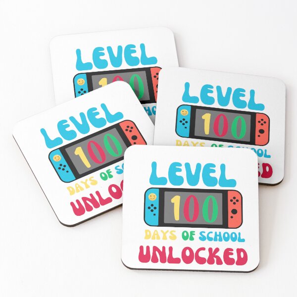 Artikelvorschau, Level 100 Days of School freigeschaltet, Level 100 Days of School abgeschlossen, Happy 100 Days of School, 100 Days Videospiel, 100 Days Gamer Boys entworfen und verkauft von Creativedsigna.